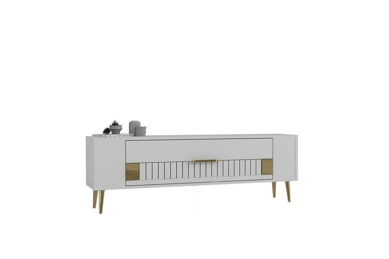 Estel TV-taso 120 cm, Valkoinen/Keltainend