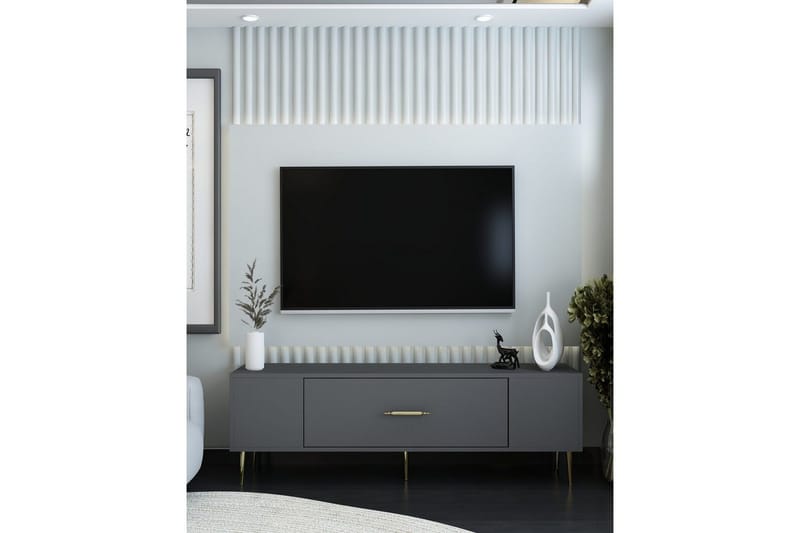 Feynor TV-taso 150 cm - Antrasiitti/Keltainend - Huonekalut - TV- & Mediakalusteet - Tv taso & Mediataso