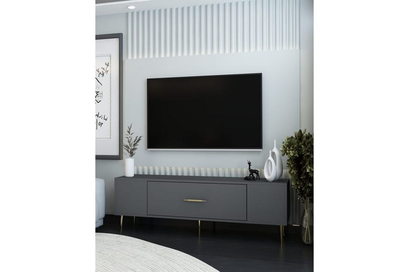 Feynor TV-taso 150 cm - Antrasiitti/Keltainend - Huonekalut - TV- & Mediakalusteet - Tv taso & Mediataso