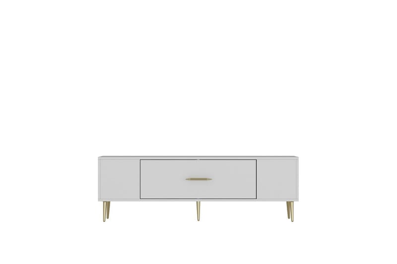 Feynor TV-taso 150 cm - Valkoinen/Keltainend - Huonekalut - TV- & Mediakalusteet - Tv taso & Mediataso