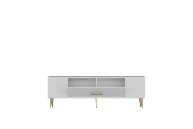 Feynor TV-taso 150 cm - Valkoinen/Keltainend - Huonekalut - TV- & Mediakalusteet - Tv taso & Mediataso