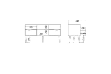 Hostafranc-tv-taso 57,4 cm - Huonekalut - TV- & Mediakalusteet - Tv taso & Mediataso