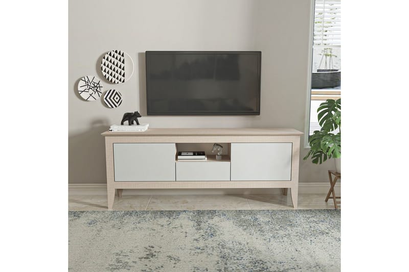 Hue TV-taso 150 cm - Beige/Valkoinen - Huonekalut - TV- & Mediakalusteet - Tv taso & Mediataso