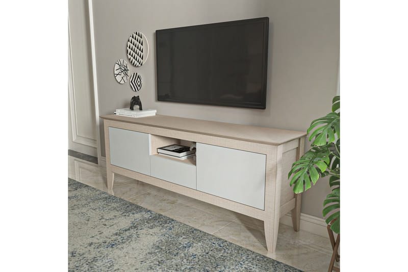 Hue TV-taso 150 cm - Beige/Valkoinen - Huonekalut - TV- & Mediakalusteet - Tv taso & Mediataso