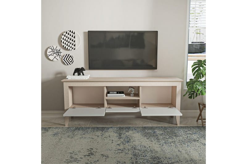 Hue TV-taso 150 cm - Beige/Valkoinen - Huonekalut - TV- & Mediakalusteet - Tv taso & Mediataso