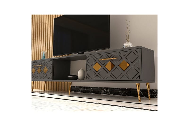 Ilna TV-taso 150 cm - Antrasiitti/Keltainend - Huonekalut - TV- & Mediakalusteet - Tv taso & Mediataso