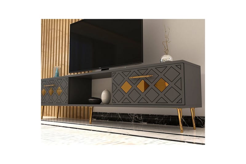 Ilna TV-taso 150 cm - Antrasiitti/Keltainend - Huonekalut - TV- & Mediakalusteet - Tv taso & Mediataso