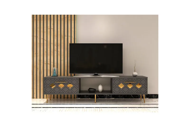 Ilna TV-taso 150 cm - Antrasiitti/Keltainend - Huonekalut - TV- & Mediakalusteet - Tv taso & Mediataso