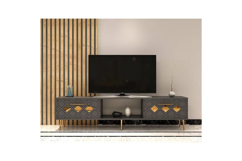 Ilna TV-taso 150 cm - Antrasiitti/Keltainend - Huonekalut - TV- & Mediakalusteet - Tv taso & Mediataso