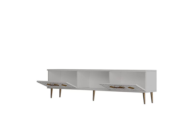 Ilna TV-taso 150 cm - Valkoinen/Keltainend - Huonekalut - TV- & Mediakalusteet - Tv taso & Mediataso