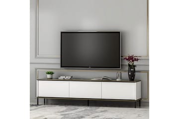 Imaj lattiaseisova tv-taso 180 cm säilytyksellä maalattua puuta - Valkoinen - Huonekalut - TV- & Mediakalusteet - Tv taso & Mediataso