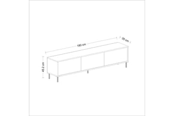 Imaj TV-taso 180 cm - Valkoinen - Huonekalut - TV- & Mediakalusteet - Tv taso & Mediataso