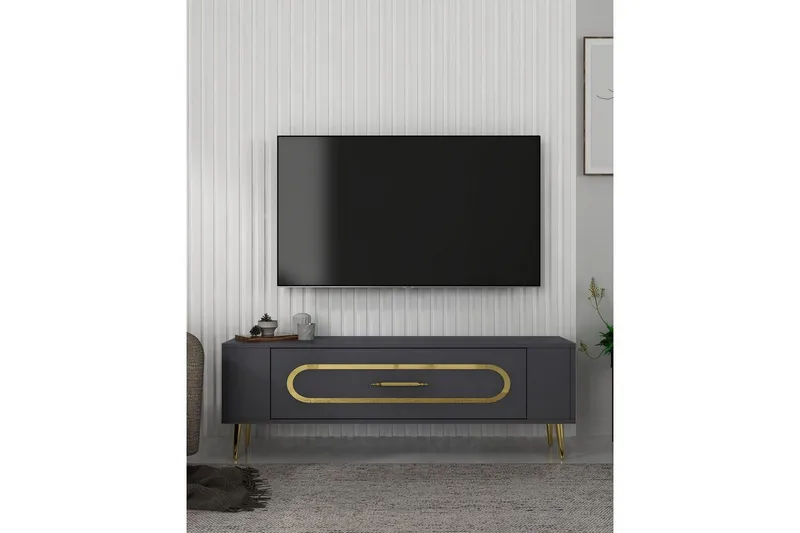 Javin TV-taso 120 cm - Antrasiitti/Keltainend - Huonekalut - TV- & Mediakalusteet - Tv taso & Mediataso