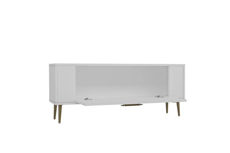 Javin TV-taso 120 cm - Valkoinen/Keltainend - Huonekalut - TV- & Mediakalusteet - Tv taso & Mediataso