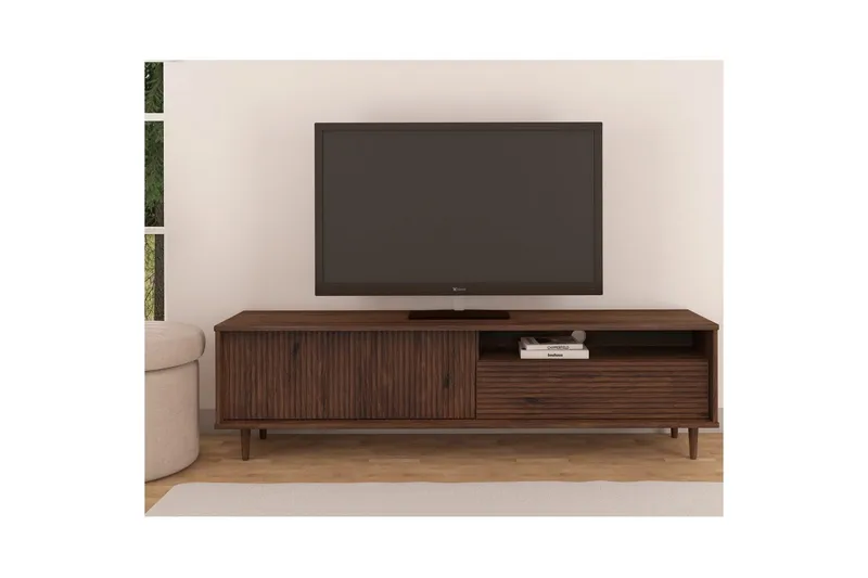Jerzy Tv-teline 180x38 cm - Ruskea - Huonekalut - TV- & Mediakalusteet - Tv taso & Mediataso