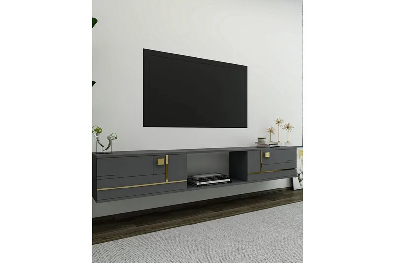 Jorin TV-taso 150 cm - Antrasiitti/Keltainend - Huonekalut - TV- & Mediakalusteet - Tv taso & Mediataso