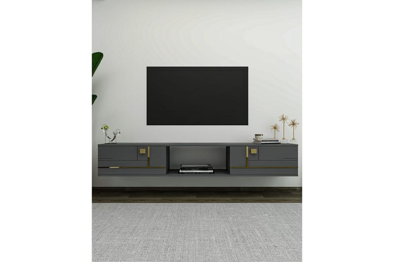 Jorin TV-taso 150 cm - Antrasiitti/Keltainend - Huonekalut - TV- & Mediakalusteet - Tv taso & Mediataso