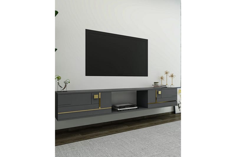 Jorin TV-taso 150 cm - Antrasiitti/Keltainend - Huonekalut - TV- & Mediakalusteet - Tv taso & Mediataso