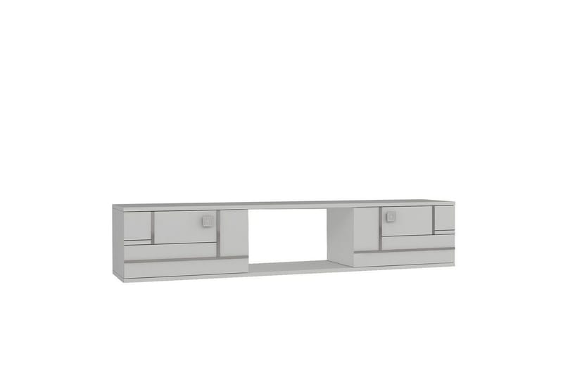 Jorin TV-taso 150 cm - Valkoinen/Hopea - Huonekalut - TV- & Mediakalusteet - Tv taso & Mediataso