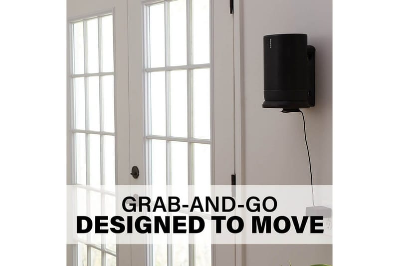 Kaiuttimen seinäteline Sanus Sonos Move:lle - Musta - Huonekalut - TV- & Mediakalusteet - Mediajalusta & seinäteline - Kaiutinjalusta