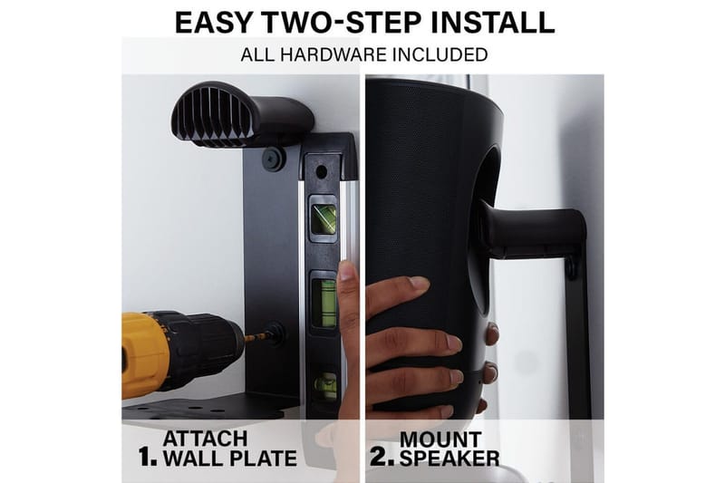 Kaiuttimen seinäteline Sanus Sonos Move:lle - Musta - Huonekalut - TV- & Mediakalusteet - Mediajalusta & seinäteline - Kaiutinjalusta