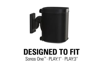 Kaiuttimen seinäteline Sanus Sonos One SL Play:1 ja Play:3 varten - Musta - Huonekalut - TV- & Mediakalusteet - Mediajalusta & seinäteline - Kaiutinjalusta