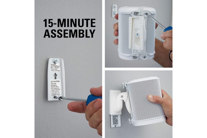 Kaiuttimen seinäteline Sanus Sonos One SL Play:1 ja Play:3 varten - Valkoinen - Huonekalut - TV- & Mediakalusteet - Mediajalusta & seinäteline - Kaiutinjalusta