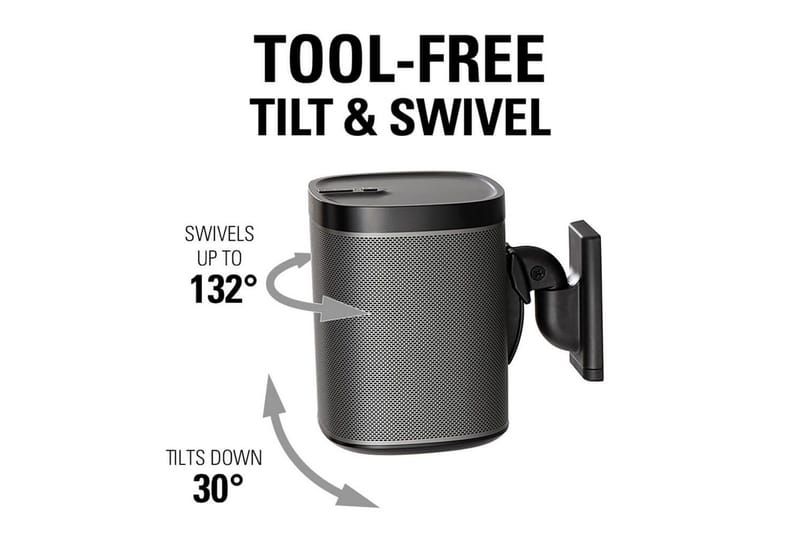 Kaiuttimen seinäteline Sanus Sonos One SL Play:1 ja Play:3 varten - Musta - Huonekalut - TV- & Mediakalusteet - Mediajalusta & seinäteline - Kaiutinjalusta