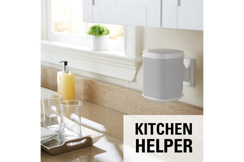 Kaiuttimen seinäteline Sanus Sonos One SL Play:1 ja Play:3 varten - Valkoinen - Huonekalut - TV- & Mediakalusteet - Mediajalusta & seinäteline - Kaiutinjalusta