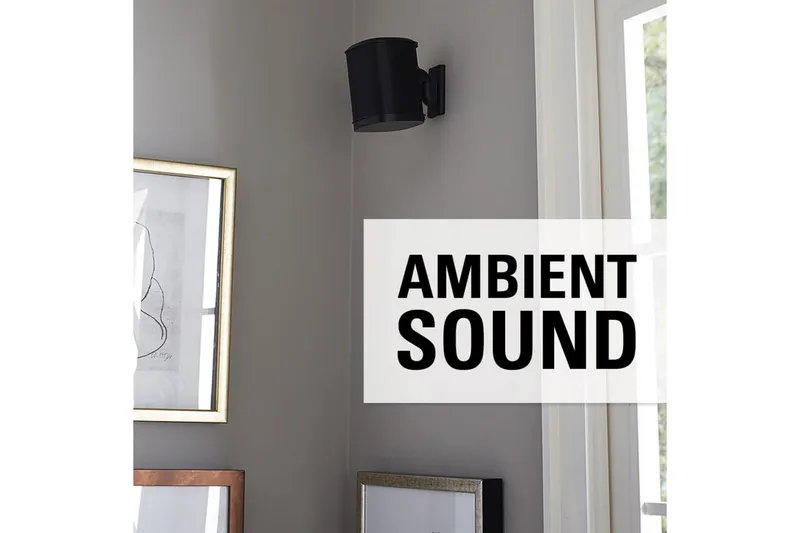 Kaiuttimen seinäteline Sanus Sonos One SL Play:1 ja Play:3 varten - Musta - Huonekalut - TV- & Mediakalusteet - Mediajalusta & seinäteline - Kaiutinjalusta