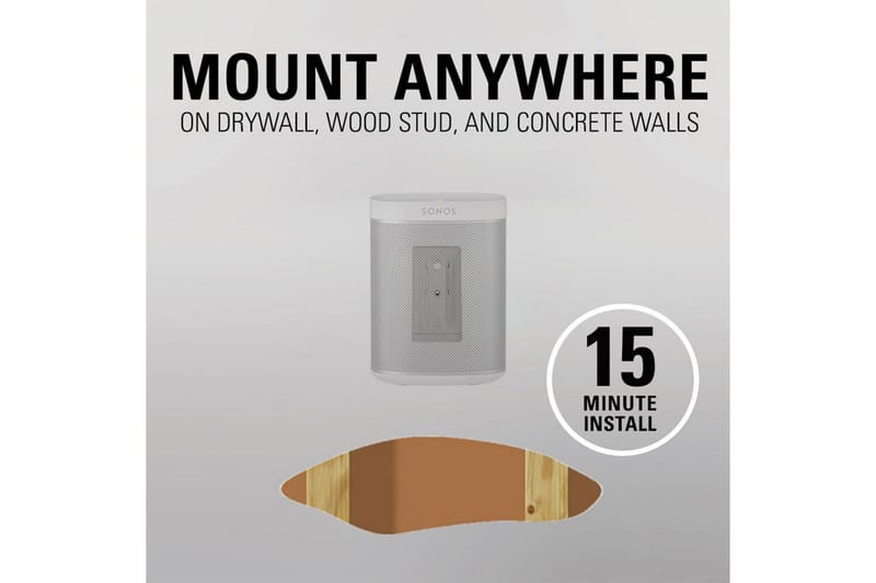 Kaiuttimen seinäteline Sanus Sonos One SL Play:1 ja Play:3 varten - Valkoinen - Huonekalut - TV- & Mediakalusteet - Mediajalusta & seinäteline - Kaiutinjalusta