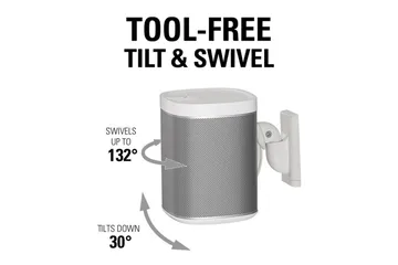 Kaiuttimen seinäteline Sanus Sonos One SL Play:1 ja Play:3 varten - Valkoinen - Huonekalut - TV- & Mediakalusteet - Mediajalusta & seinäteline - Kaiutinjalusta