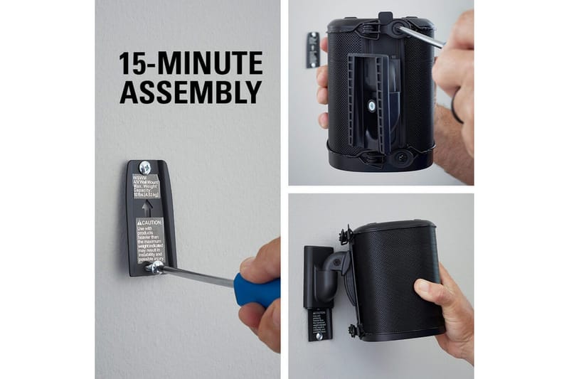 Kaiuttimen seinäteline Sanus Sonos One SL Play:1 ja Play:3 varten - Musta - Huonekalut - TV- & Mediakalusteet - Mediajalusta & seinäteline - Kaiutinjalusta