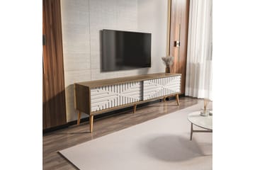 Kalon TV-taso 180 cm - Pähkinä/Valkoinen - Huonekalut - TV- & Mediakalusteet - Tv taso & Mediataso