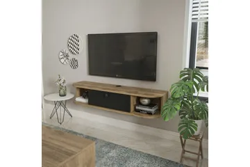 Kalvos TV-taso 120 cm - Musta/Tammi - Huonekalut - TV- & Mediakalusteet - Tv taso & Mediataso