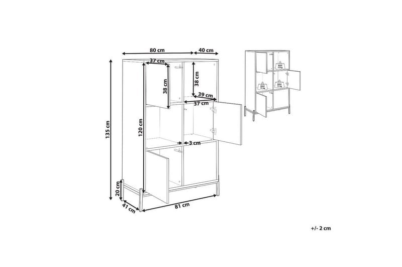 Kirjahylly Moines - Säilytys - Hylly - Kirjahylly