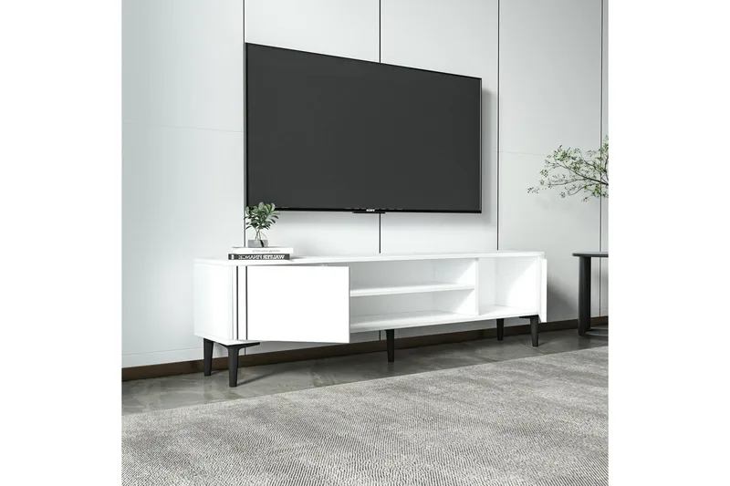 Klyne TV-taso 140 cm - Valkoinen - Huonekalut - TV- & Mediakalusteet - Tv taso & Mediataso