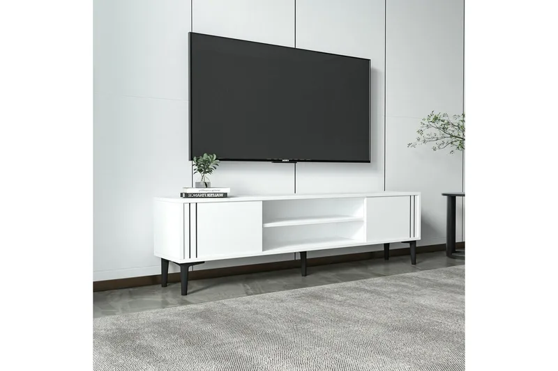 Klyne TV-taso 140 cm - Valkoinen - Huonekalut - TV- & Mediakalusteet - Tv taso & Mediataso