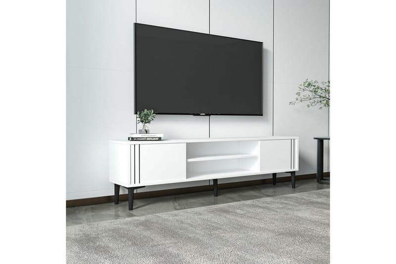 Klyne TV-taso 140 cm - Valkoinen - Huonekalut - TV- & Mediakalusteet - Tv taso & Mediataso