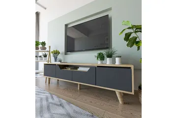 Kollumber TV-taso 180x30 cm - Ruskea/Antrasiitti - Huonekalut - TV- & Mediakalusteet - Tv taso & Mediataso