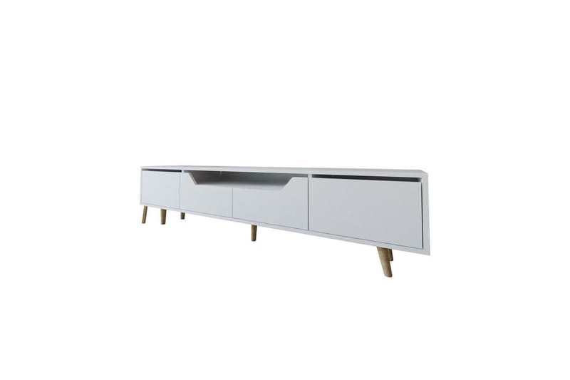 Kollumber TV-taso 180x30 cm - Valkoinen - Huonekalut - TV- & Mediakalusteet - Mediajalusta & seinäteline