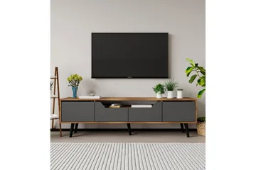Kollumber TV-taso 180x30 cm - Pähkinäpuu/Antrasiitti - Huonekalut - TV- & Mediakalusteet - Tv taso & Mediataso