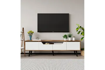 Kollumber TV-taso 180x30 cm - Pähkinäpuu/Valkoinen - Huonekalut - TV- & Mediakalusteet - Tv taso & Mediataso