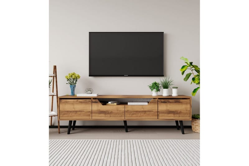 Kollumber TV-taso 180x30 cm - Pähkinäpuu - Huonekalut - TV- & Mediakalusteet - Mediajalusta & seinäteline