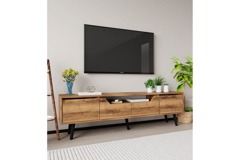 Kollumber TV-taso 180x30 cm - Pähkinäpuu - Huonekalut - TV- & Mediakalusteet - Mediajalusta & seinäteline