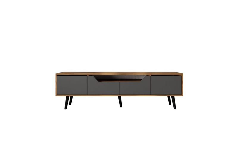 Kollumber TV-taso 180x30 cm - Pähkinäpuu/Antrasiitti - Huonekalut - TV- & Mediakalusteet - Mediajalusta & seinäteline