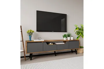 Kollumber TV-taso 180x30 cm - Pähkinäpuu/Antrasiitti - Huonekalut - TV- & Mediakalusteet - Tv taso & Mediataso