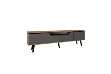Kollumber TV-taso 180x30 cm - Pähkinäpuu/Antrasiitti - Huonekalut - TV- & Mediakalusteet - Tv taso & Mediataso