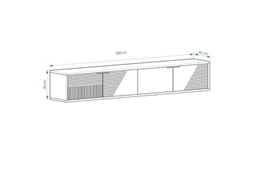 Kulwant TV-taso 180 cm - Valkoinen - Huonekalut - TV- & Mediakalusteet - Tv taso & Mediataso