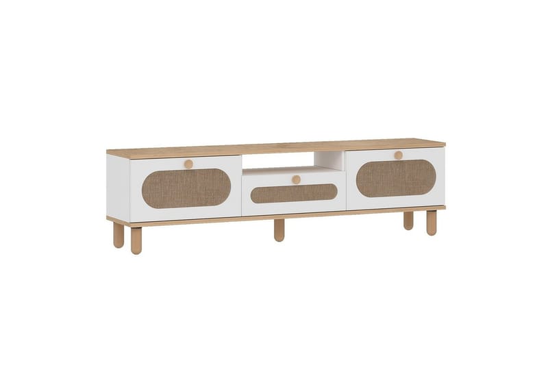 Kumail TV-taso 150 cm - Tammi/Valkoinen - Huonekalut - TV- & Mediakalusteet - Tv taso & Mediataso